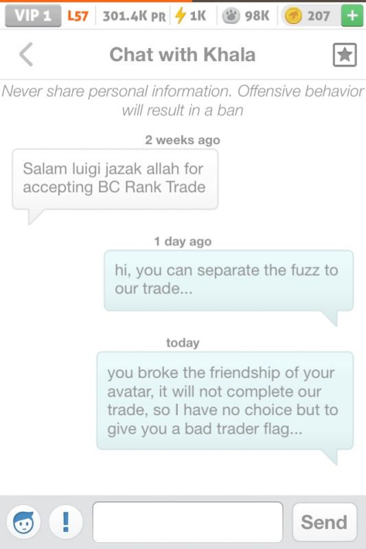  accepted the friend request after the confirmation of the trade is the guy undid the request and does not respond to messages...