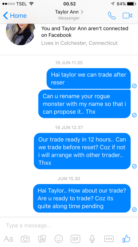 Im already message her at facebook too but no answer