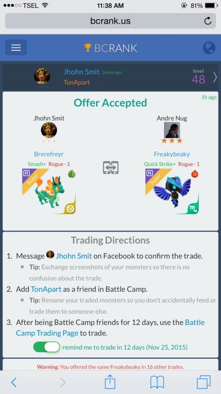 trade offer