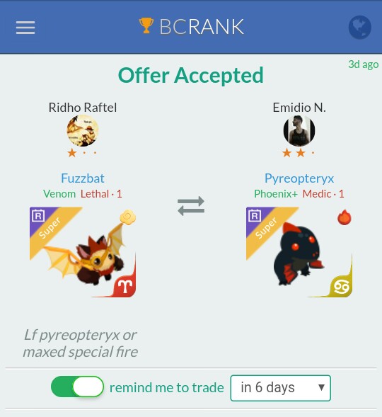 trade offer