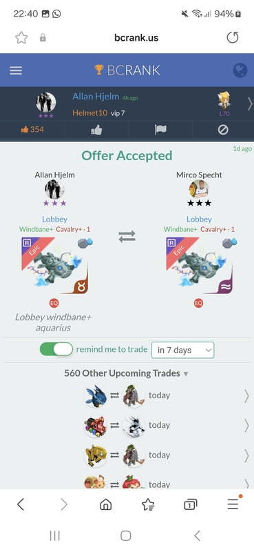 trade offer