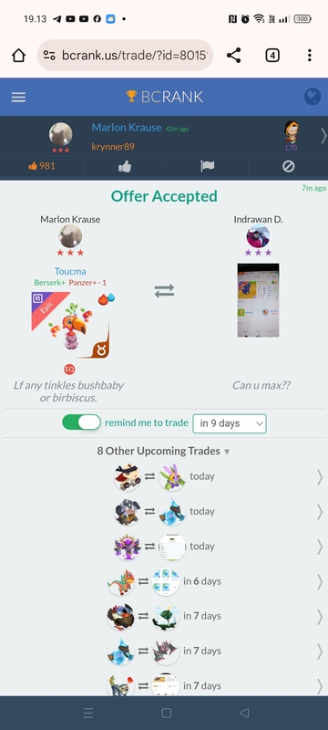 trade offer